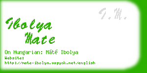 ibolya mate business card
